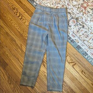 Women’s Lucky Brand Plaid Pants - Gray and Black